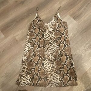 SHEIN Womens snake print slip camisole dress, size Large, great material & fit!
